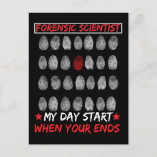 Cartão Postal Detetive de DNA de impressão digital forense Scien