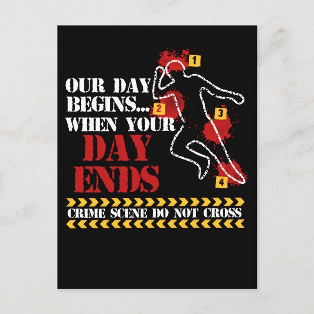 Cartão Postal Detetive do Crime do Investigador Forense (Frente)