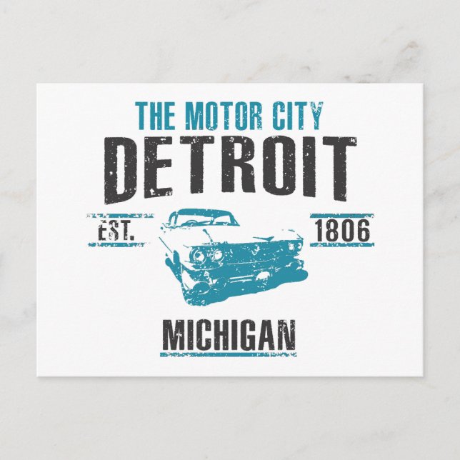 Cartão Postal Detroit (Frente)