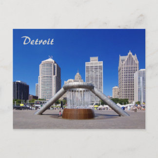 Cartão Postal Detroit - Cartão-postal Hart Plaza