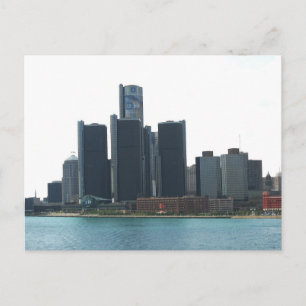 Cartão Postal Detroit, MI skyline Postcard