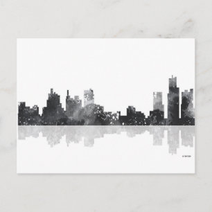 CARTÃO POSTAL DETROIT, MICHIGAN SKYLINE