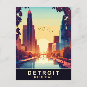 Cartão Postal Detroit, Michigan, Viagem