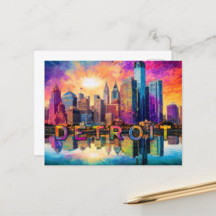 Cartão Postal Detroit Motor City