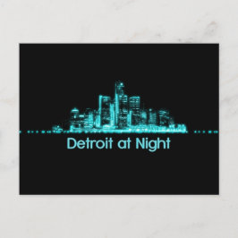 Cartão Postal Detroit Skyline