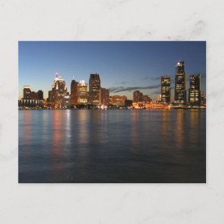 Cartão Postal Detroit Skyline