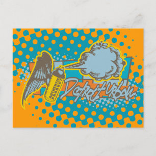 Cartão Postal Detroit Urban T-shirts e presentes