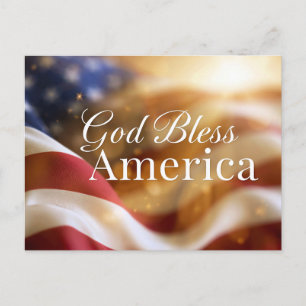 Cartão Postal Deus Abençoe a América