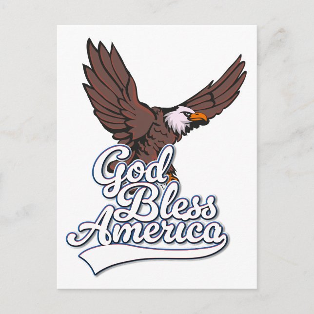Cartão Postal Deus Abençoe a América (Frente)