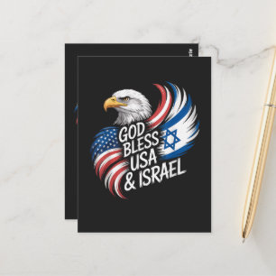 Cartão Postal Deus Abençoe Israel EUA