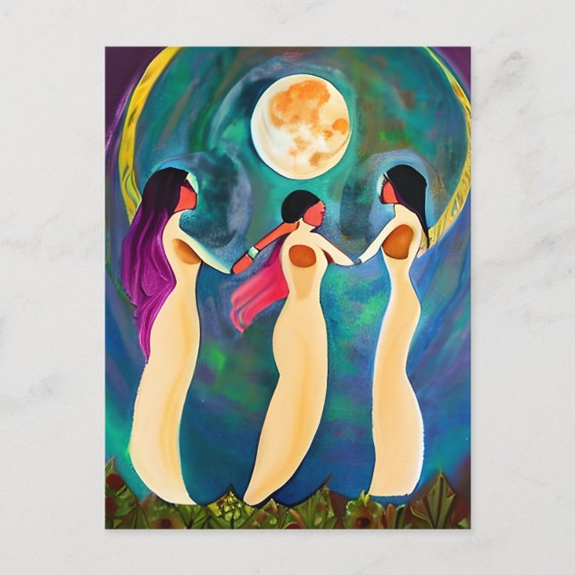 Cartão Postal Deus Abençoe Todos Sob a Lua (Frente)