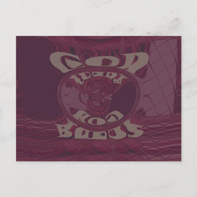 Cartão Postal Deus abençoe Você Girafas Art Impressão/Design (Frente)