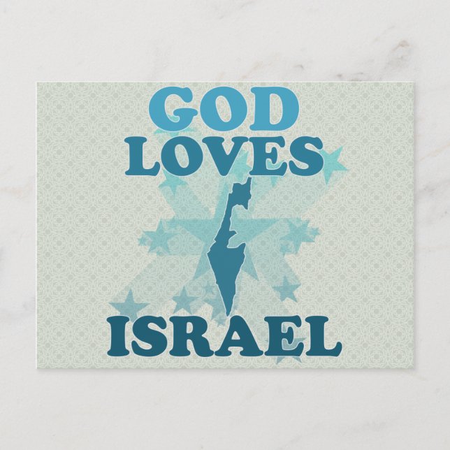 Cartão Postal Deus ama Israel (Frente)