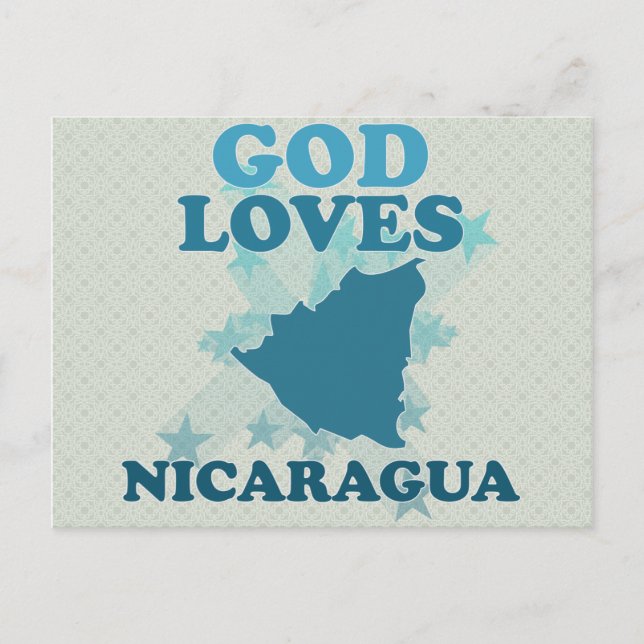Cartão Postal Deus ama Nicarágua (Frente)