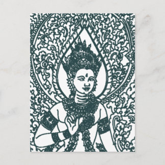 CARTÃO POSTAL DEUS ANJO BUDISTA LAOS - TAILÂNDIA - CAMBOJA
