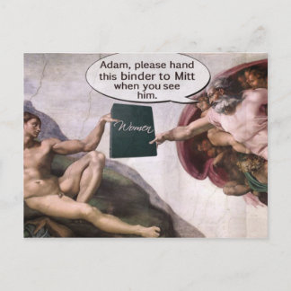 Cartão Postal Deus dando a Adão a Pasta de Mulheres de Romney