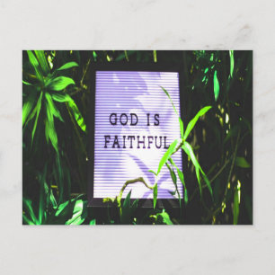 Cartão Postal Deus é fiel e inspirador cristão