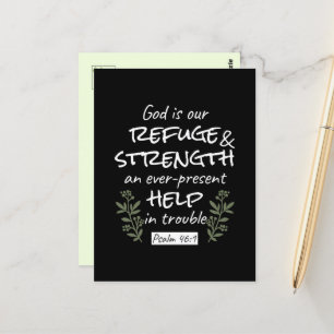 Cartão Postal Deus é nosso refúgio e fortaleza Salmo 46:1