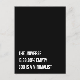 Cartão Postal Deus é um Minimalista