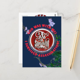 CARTÃO POSTAL "DEUS ESTEVE COMIGO " EU SOU UM SOBREVIVENTE      