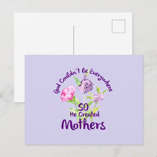 Cartão Postal Deus Não Pode Estar em Todo Lugar Então Ele Criou  (Frente/Verso)