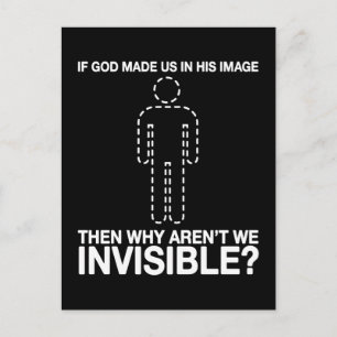 Cartão Postal deus nos fez na sua imagem, por que não somos invi
