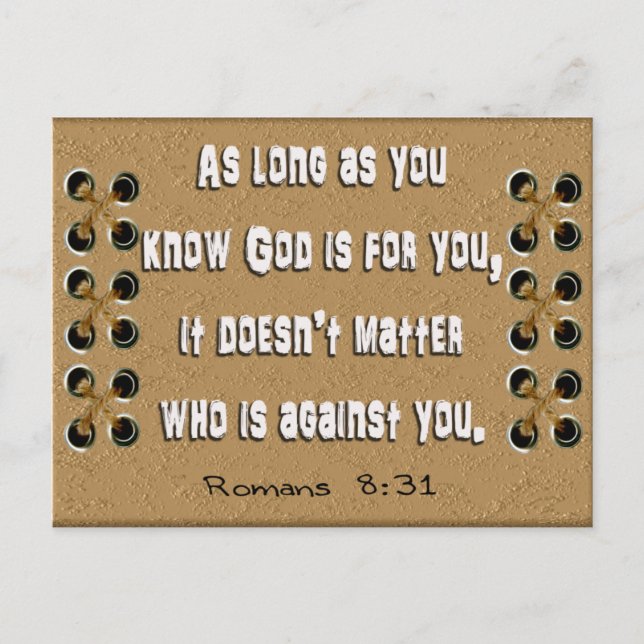 Cartão Postal Deus por você (Frente)