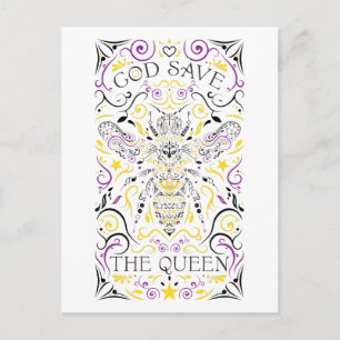 Cartão Postal deus salve a rainha