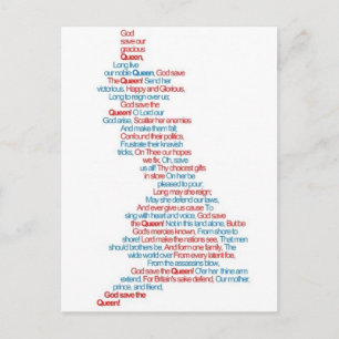 Cartão Postal Deus Salve a Rainha