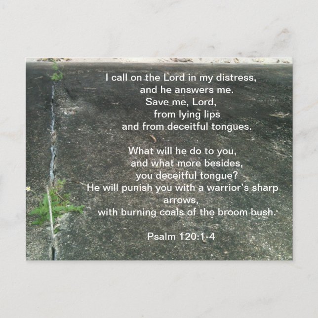 Cartão Postal Deus te protege dos mentirosos (Frente)