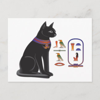 Cartão Postal Deusa Bastet do gato egípcio