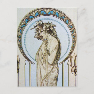 Cartão Postal Deusa da Lua Teal