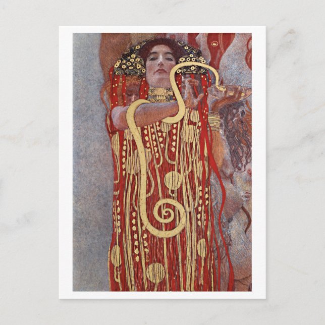 Cartão Postal Deusa da Saúde, Higieia (Salus), Gustav Klimt (Frente)