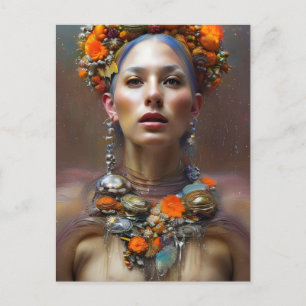 Cartão Postal Deusa de Colheita do outono