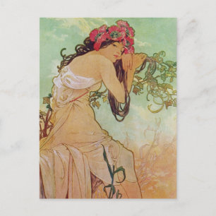 Cartão Postal Deusa Floral