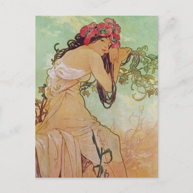 Cartão Postal Deusa Floral (Frente)