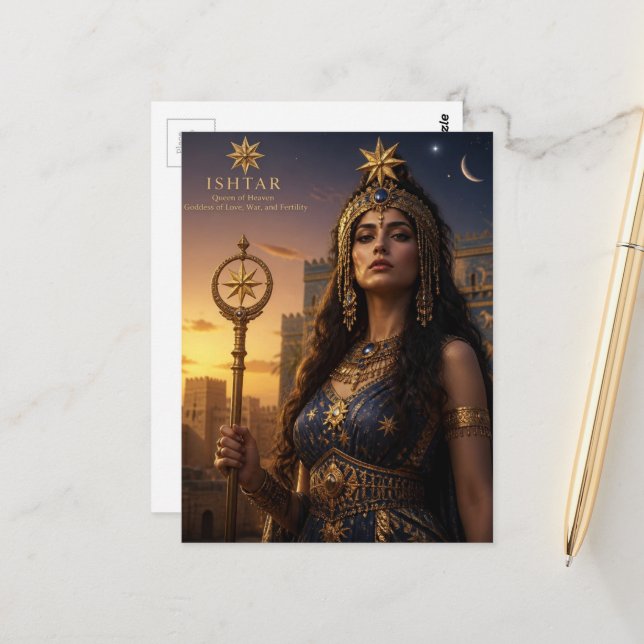 Cartão Postal Deusa Ishtar (Frente/Verso In Situ)