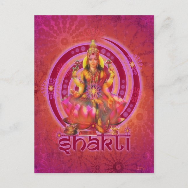 Cartão Postal Deusa SHAKTI/LAKSHMI (Frente)