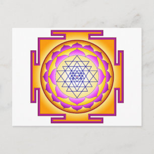 Cartão Postal Deusa Sri Chakra Shri Lalitha Tripura Sundari