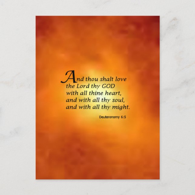 Cartão Postal Deuteronomia 6:5 (Frente)