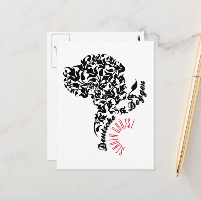 Cartão Postal Deutsche Doggen senden Grüße (Frente/Verso In Situ)