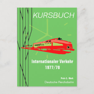 Cartão Postal Deutsche Reichsbahn Kursbuchdesign