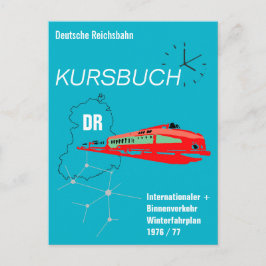 Cartão Postal Deutsche Reichsbahn Kursbuchdesign