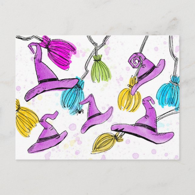 Cartão Postal Deve ser a temporada da bruxa (Frente)