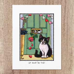 Cartão Postal 'Deve ser amor' Kitty Cat Personalizado