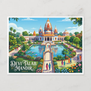 Cartão Postal Devi Talab Mandir Jalandhar Índia