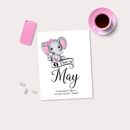 Cartão Postal Devida em maio Pequena Menina de Amendoim Elefante