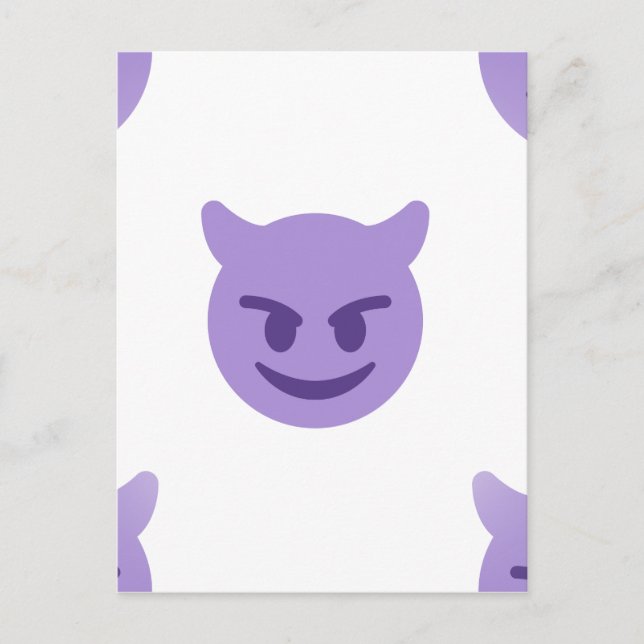 Cartão Postal devil emoji (Frente)