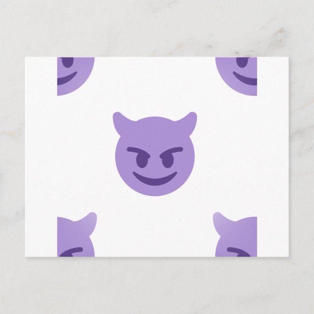 Cartão Postal devil emoji (Frente)