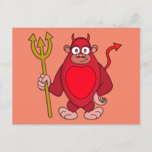 Cartão Postal Devil Gorilla